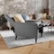 Flash Furniture Ezra Mid-Century Modern LeatherSoft Upholstered Button Tufted Pushback Recliner in Light Gray SG-SX-80415N-LGY-GG - alternate 4